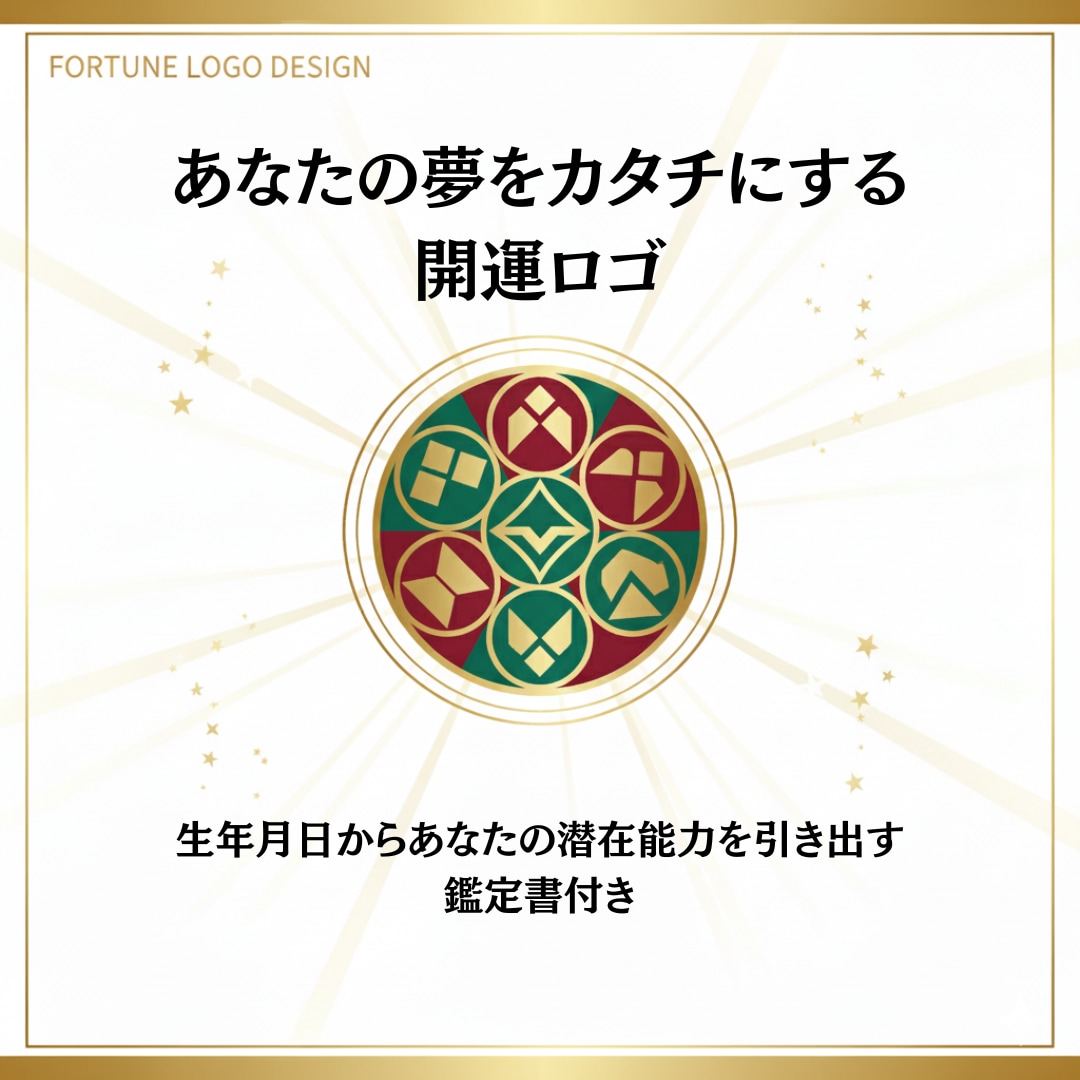 あなたの夢をカタチにする開運ロゴを制作します 生年月日から潜在能力を引き出せるロゴ。鑑定書もお付けします。 イメージ1