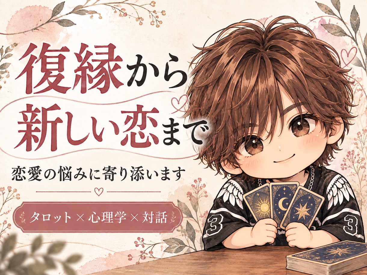 復縁から新しい恋まで、恋愛の悩みに寄り添います 戻りたい、前に進みたい。揺れる気持ちをタロットと対話で整理 イメージ1