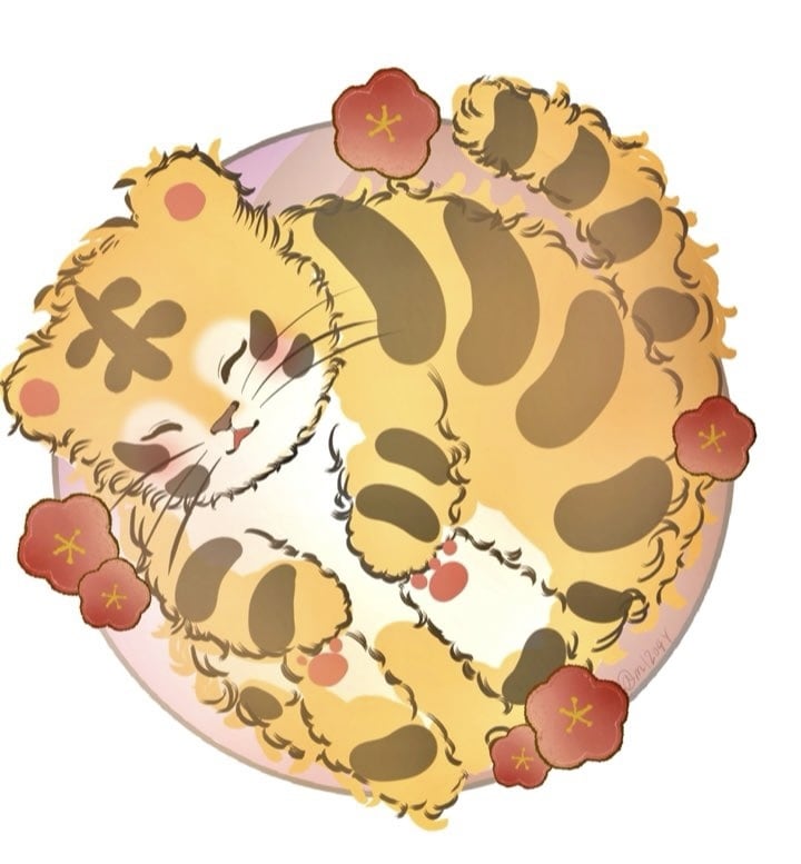 可愛いもふもち動物のイラスト画 額縁付き 可愛いもふもち動物のイラスト画 額縁付き 美術品・アンティーク