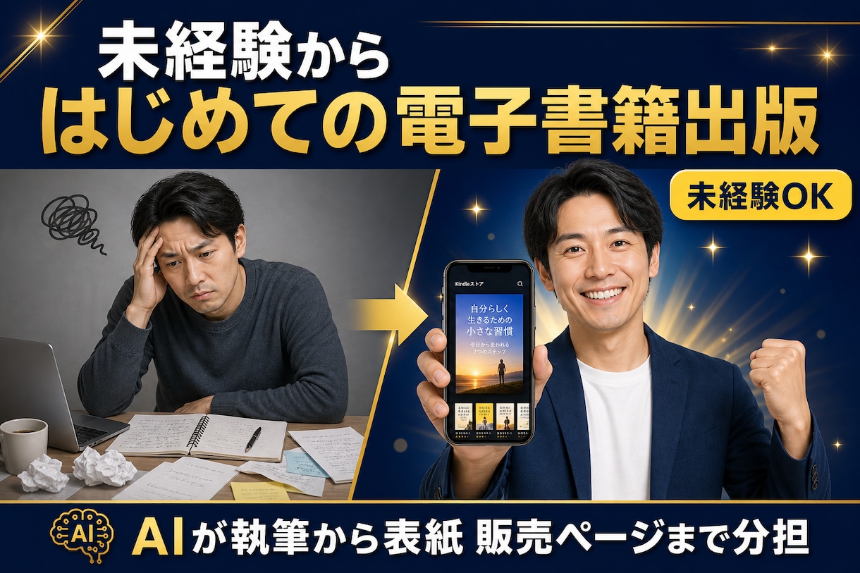 はじめての電子書籍出版までを支援します 「いつか書きたい」を、今日終わらせる イメージ1