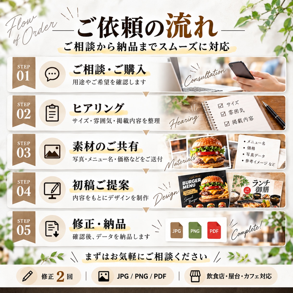 飲食店向けメニュー表を見やすく制作しますます 飲食現場の経験を活かし、見やすく伝わるデザイン イメージ4