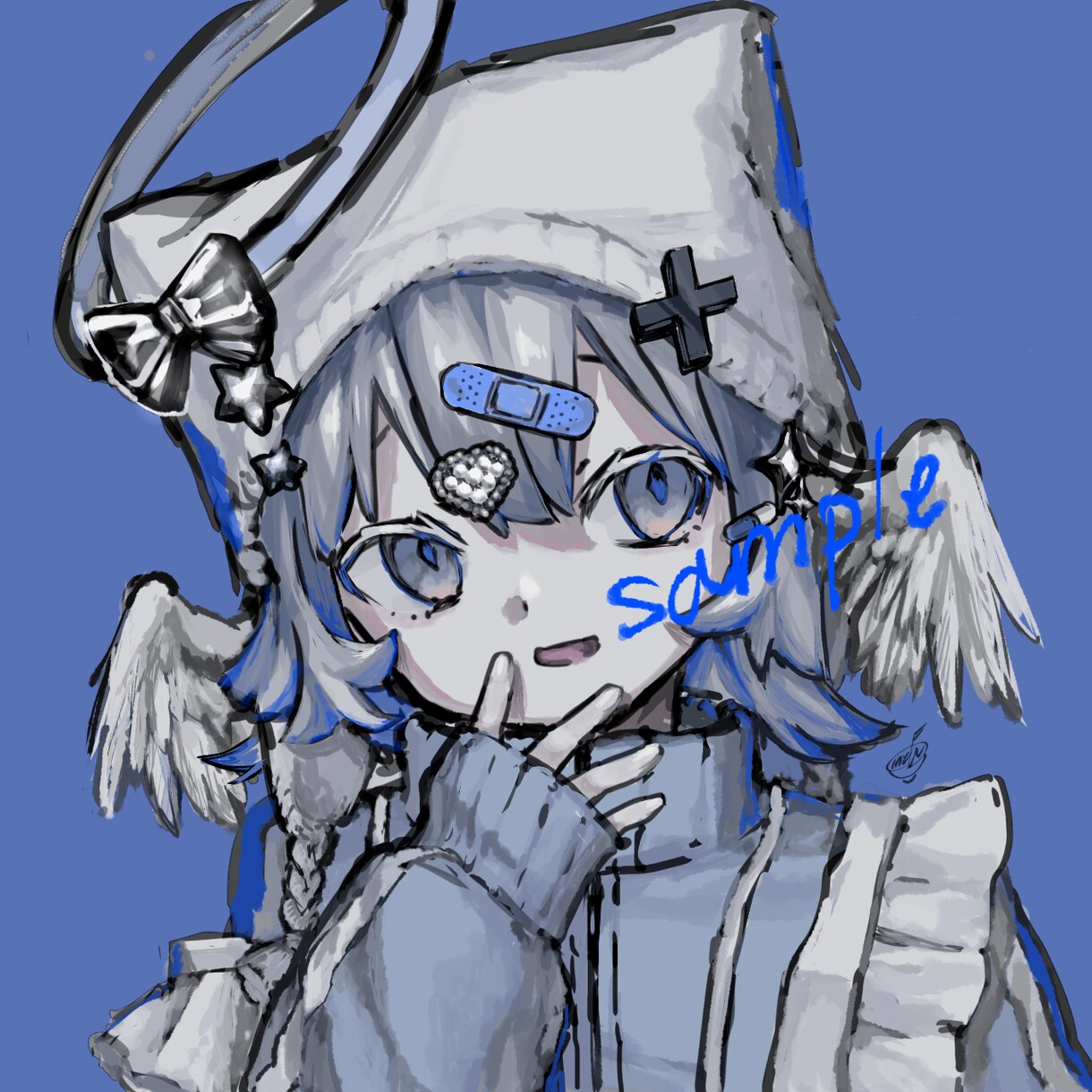 ちょっと暗めの病みかわアイコン描きます ダークでカワイイ世界観をあなたに イメージ2
