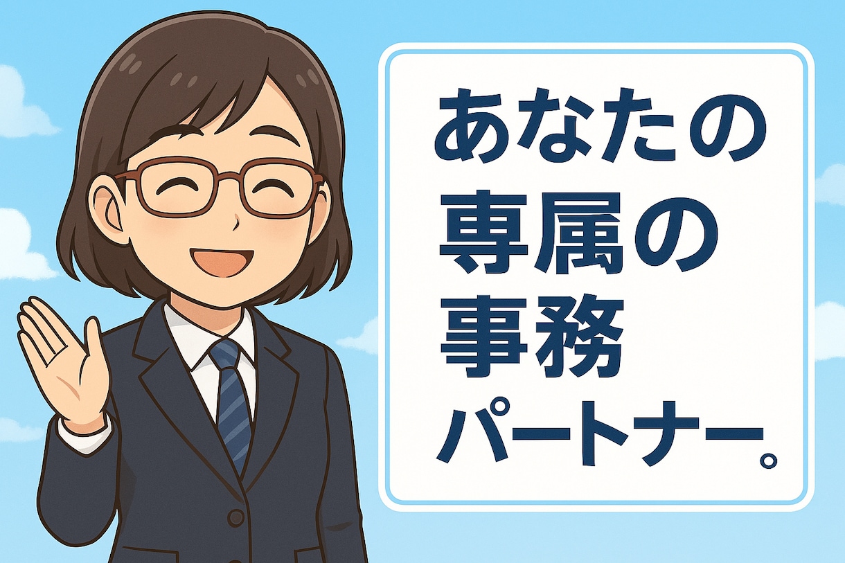 あなた専属の事務パートナーになります ※業務改善・AI導入・テンプレ作成まで“丸投げ”対応可 イメージ1