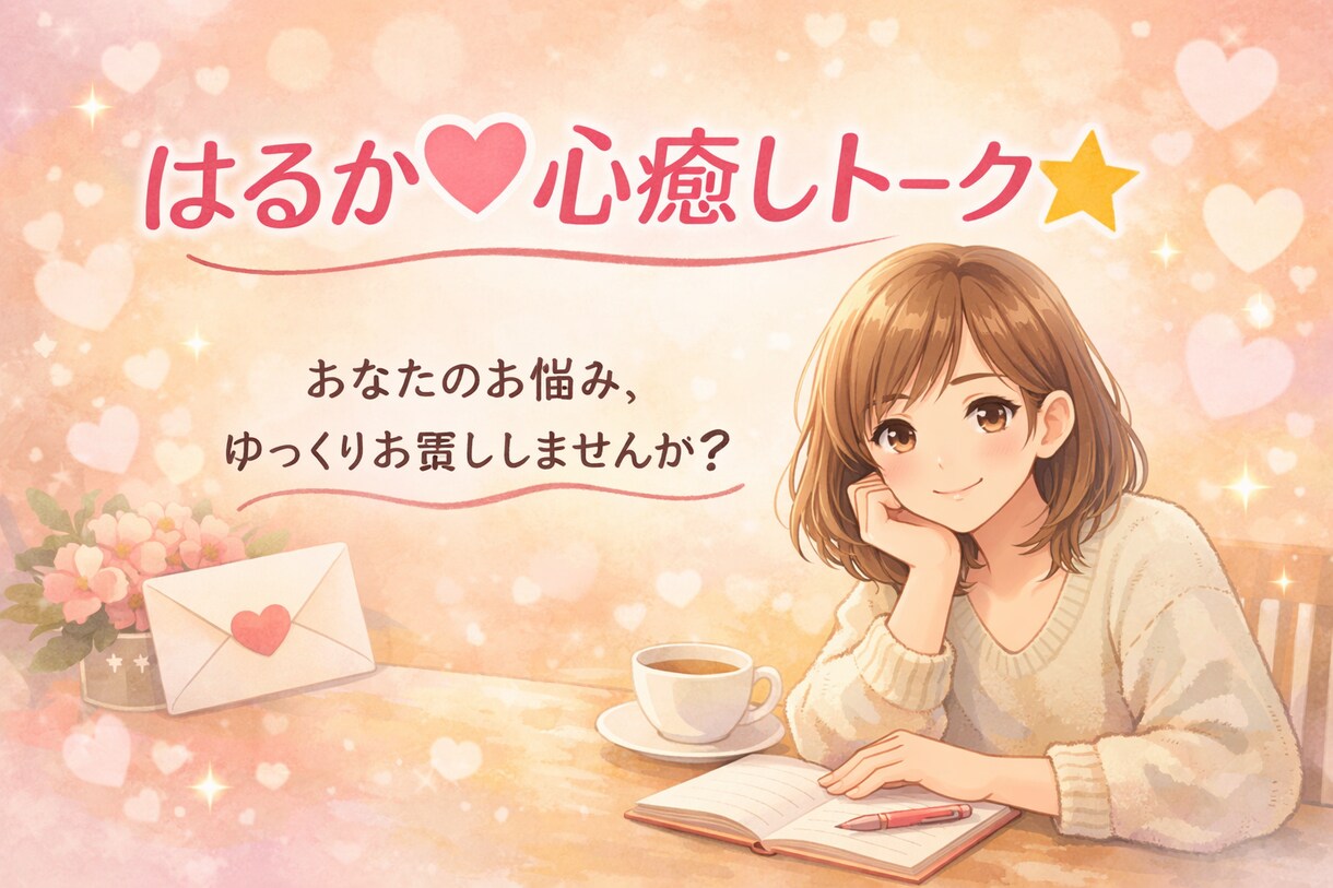 悩みでも雑談でも！優しく話を聞きます 悩みがはっきりしてなくても大丈夫。 イメージ1