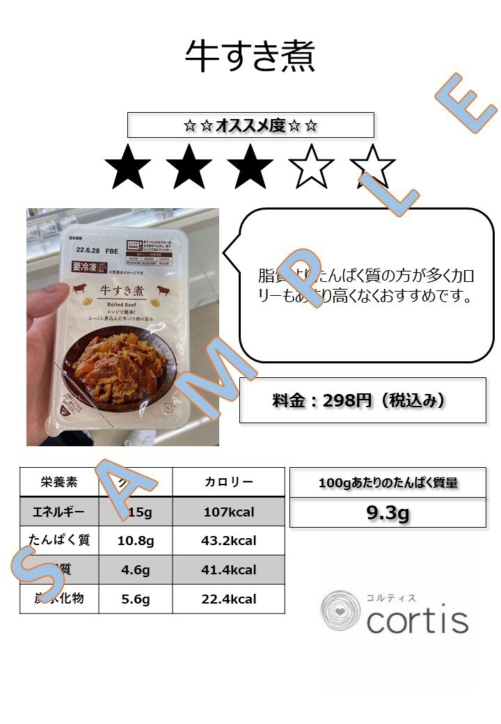ローソンで買える高たんぱく質のデータ販売します ダイエットやボディメイクに最適です イメージ4