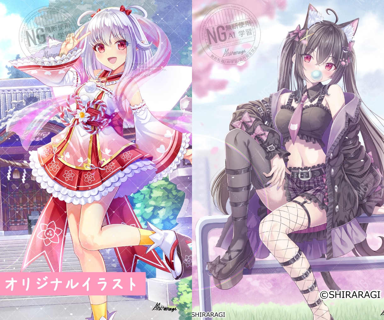 綺麗可愛い！目を引く色鮮やかなイラスト作成します 商用OK◎Vtuber｜キャラデザ｜MV｜生誕記念｜グッズ等 イメージ9