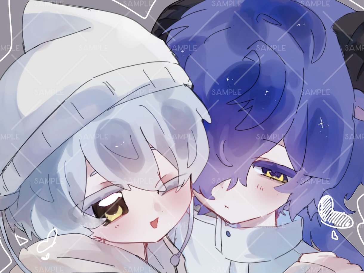 最短1日！超かわいいシンプル1枚絵描きます 様々な用途で使える1枚絵を制作します！どんな雰囲気でも対応可 イメージ2