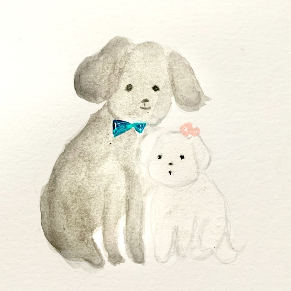 やさしいタッチのオーダー水彩絵を描きます 動物やお好きなモチーフ、世界に一枚のイラストを描きます。 イメージ6
