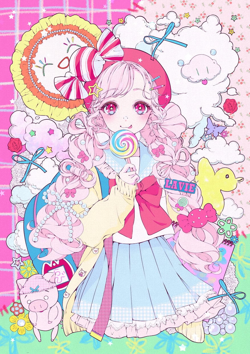 MVイラスト・記念イラスト・グッズ・一枚絵描きます ガーリーでPOPなイラストならお任せください！ イメージ1