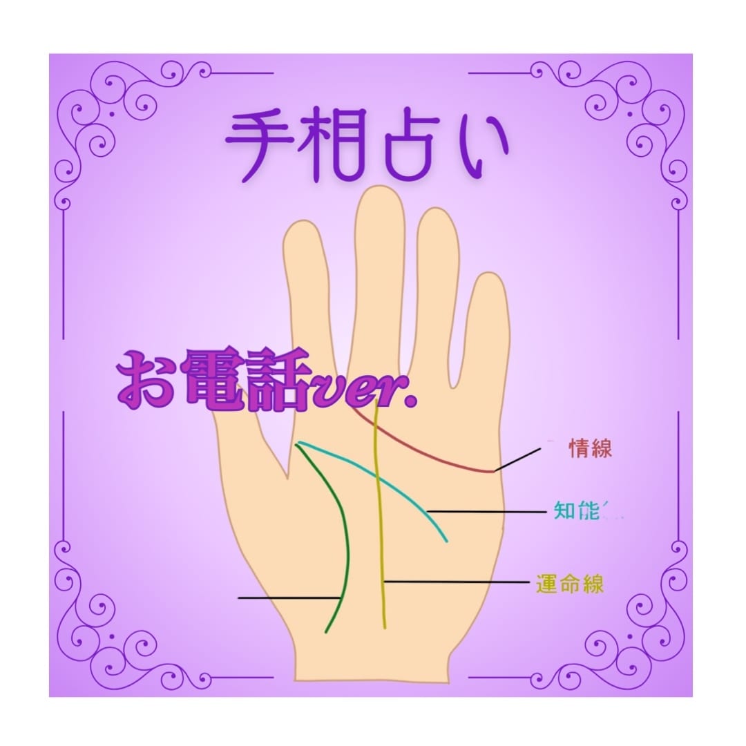 あなたの手相を解説します 生まれた時の運勢、性格と現在の状態を掛け合わせて活用できます イメージ1