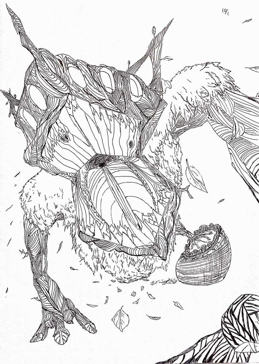 ペン画イラストを提供します ボールペンで描く独創的な世界観を描きます イメージ7