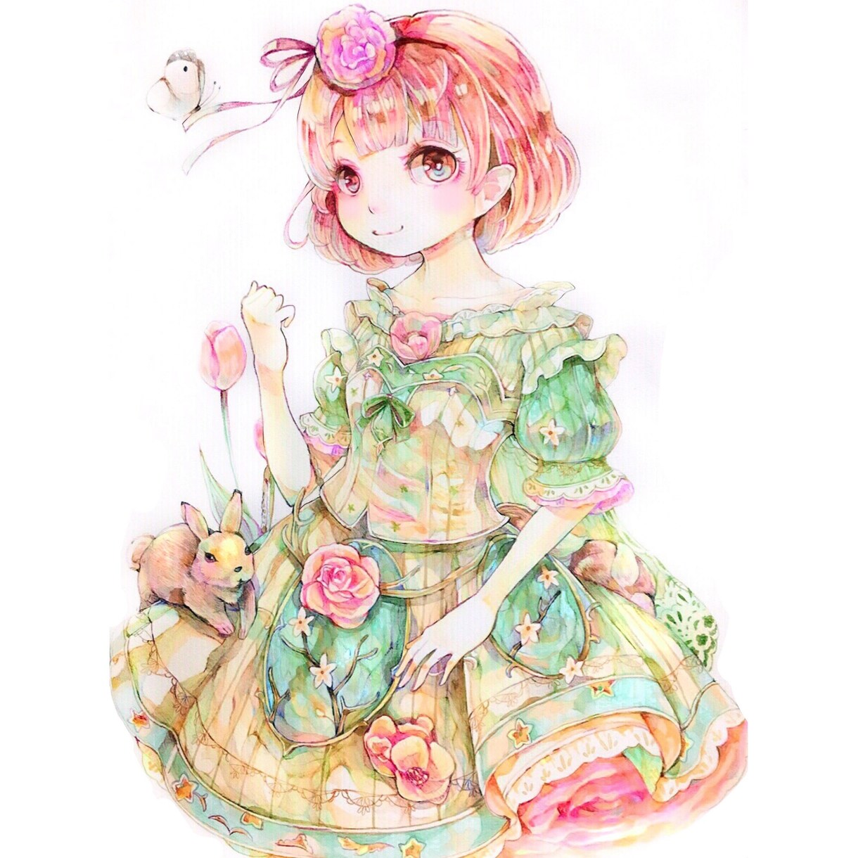 色鉛筆ふわっとしたイラストやアイコンを描きます アイコンや挿絵などふわっとはなやかにしたい方にオススメ！ イメージ2