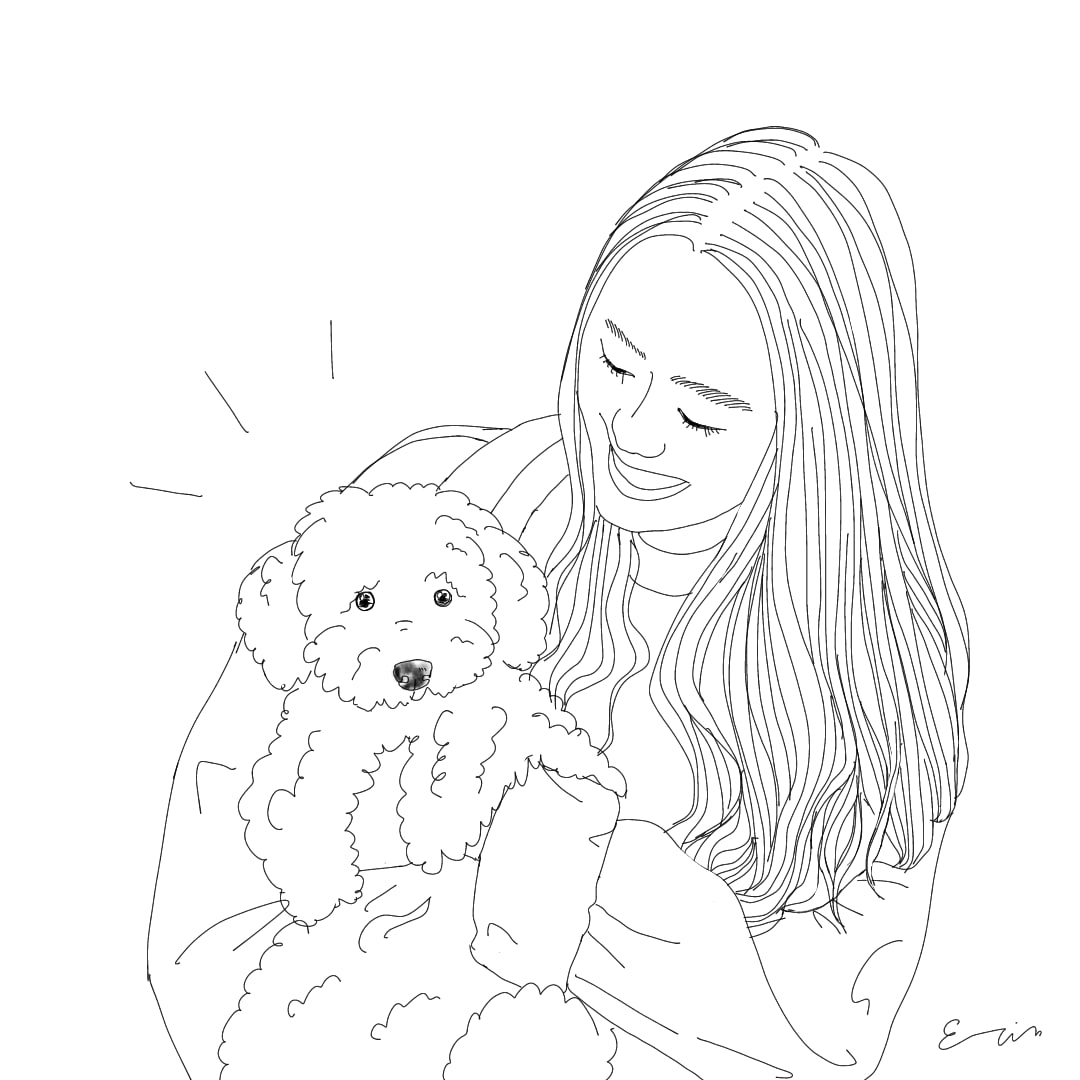 おしゃれな似顔絵イラスト描きます シンプルに線画でおしゃれな似顔絵イラスト描きます イメージ2