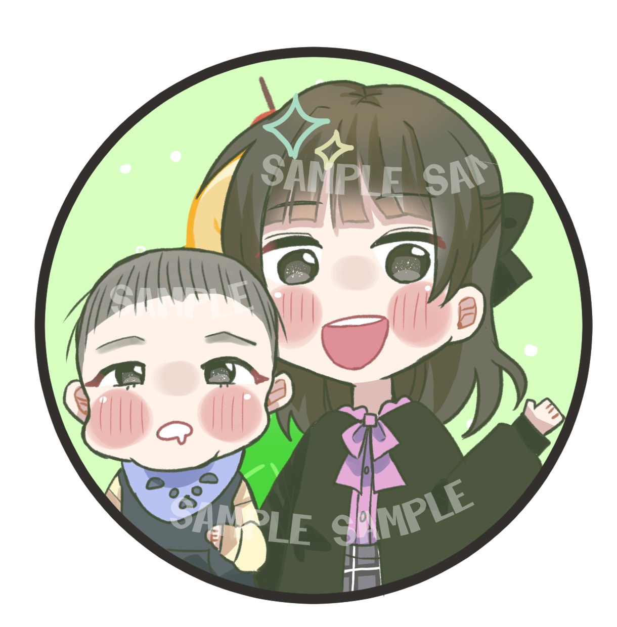 ふんわり可愛い♡親子の似顔絵アイコン描きます SNS/Instagram/x/グッズ/鑑賞/プレゼントなど イメージ8