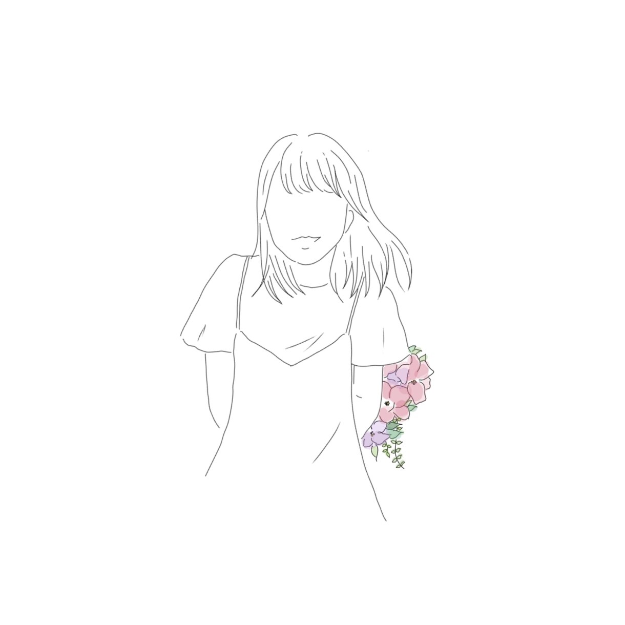 翌日納品可能◎優しい線画イラストお描きします プロフィール画像、挿絵、HP素材等オリジナルでおしゃれに イメージ5