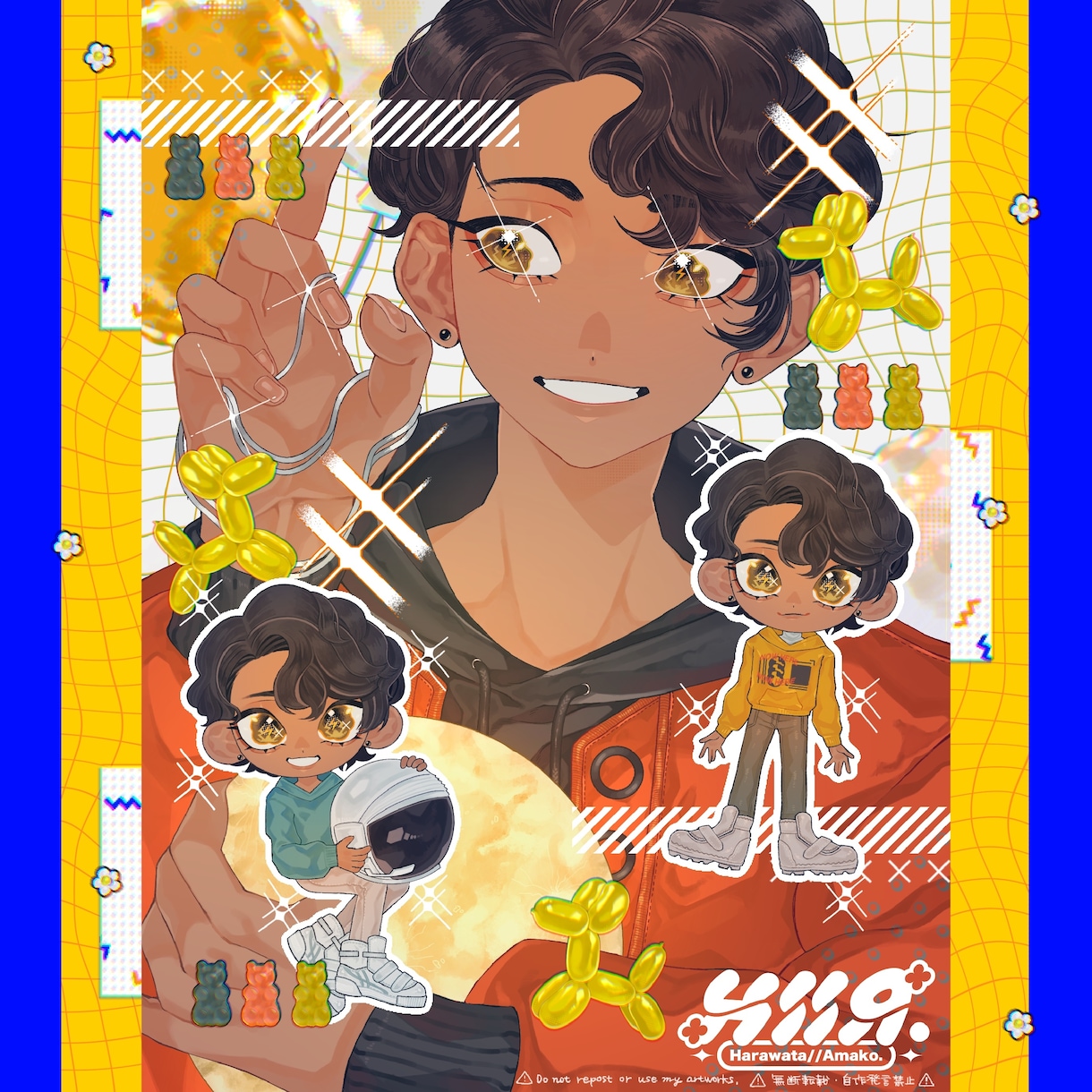 バストアップ&SD×2種類のイラストを制作します 3つセットで嬉しい！※人外キャラクターも対応可能 イメージ2
