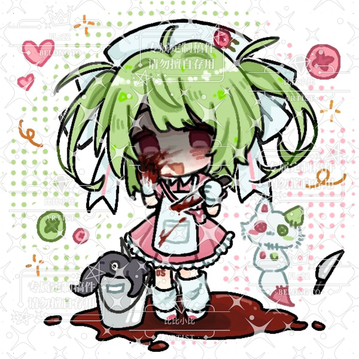かわいい絵柄でミニキャラを描きます vtuberなどグッズやスタンプとかの商用利用可能です！ イメージ4