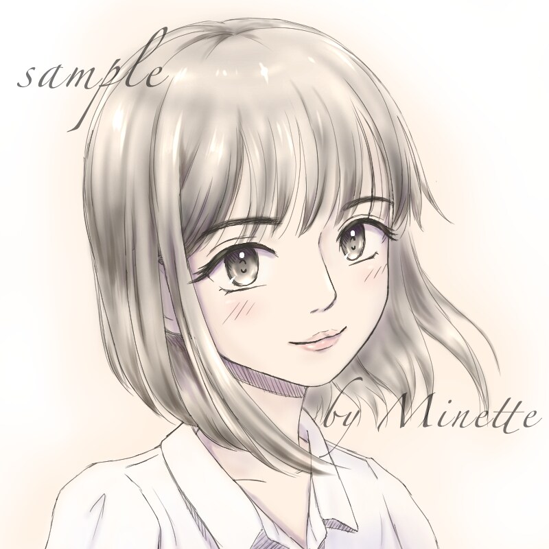 水彩画風SNSアイコン☆おしゃれ&綺麗に描きます 似顔絵イラストもよく合う優しいタッチです イメージ4