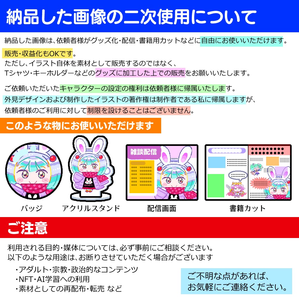あなたの考えたキャラを「ちびキャラ」にします 商用利用OK！商業実績あり！アクキーや缶バッジにピッタリ！ イメージ3