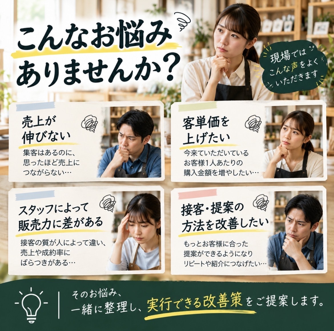 店舗の売上アップを現場目線で支援します 現場経験を活かし、明日からできる売上改善策を提案します イメージ2