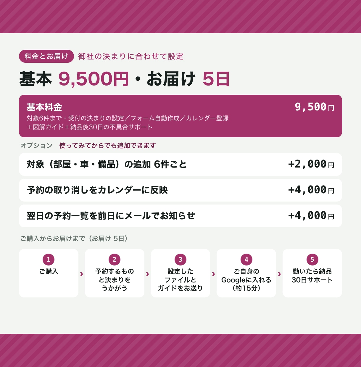 予約の重なりを防いでカレンダーに登録します 会議室・社用車の予約を、空いていれば自動でカレンダーへ イメージ4