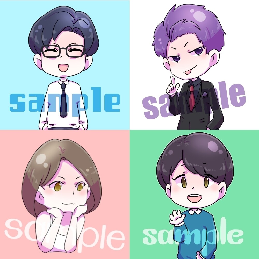 SNS・ブログ用にゆるーいイラスト作成します あなただけのオリジナルアイコンをユルく可愛く仕上げます♪ イメージ9