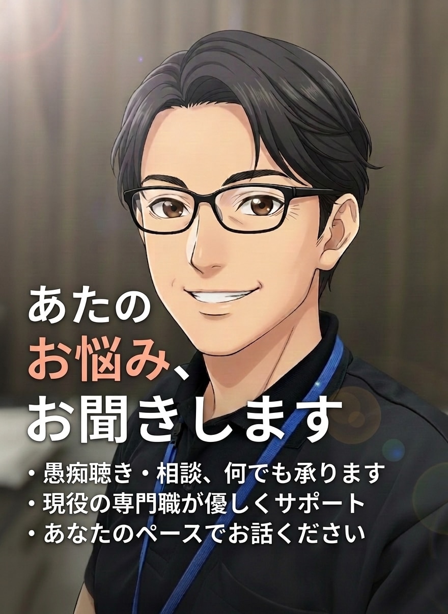 あなたのお話、お悩みをお聴きします 誰かに話したいけど話せないその悩み、しっかり聴きます イメージ1