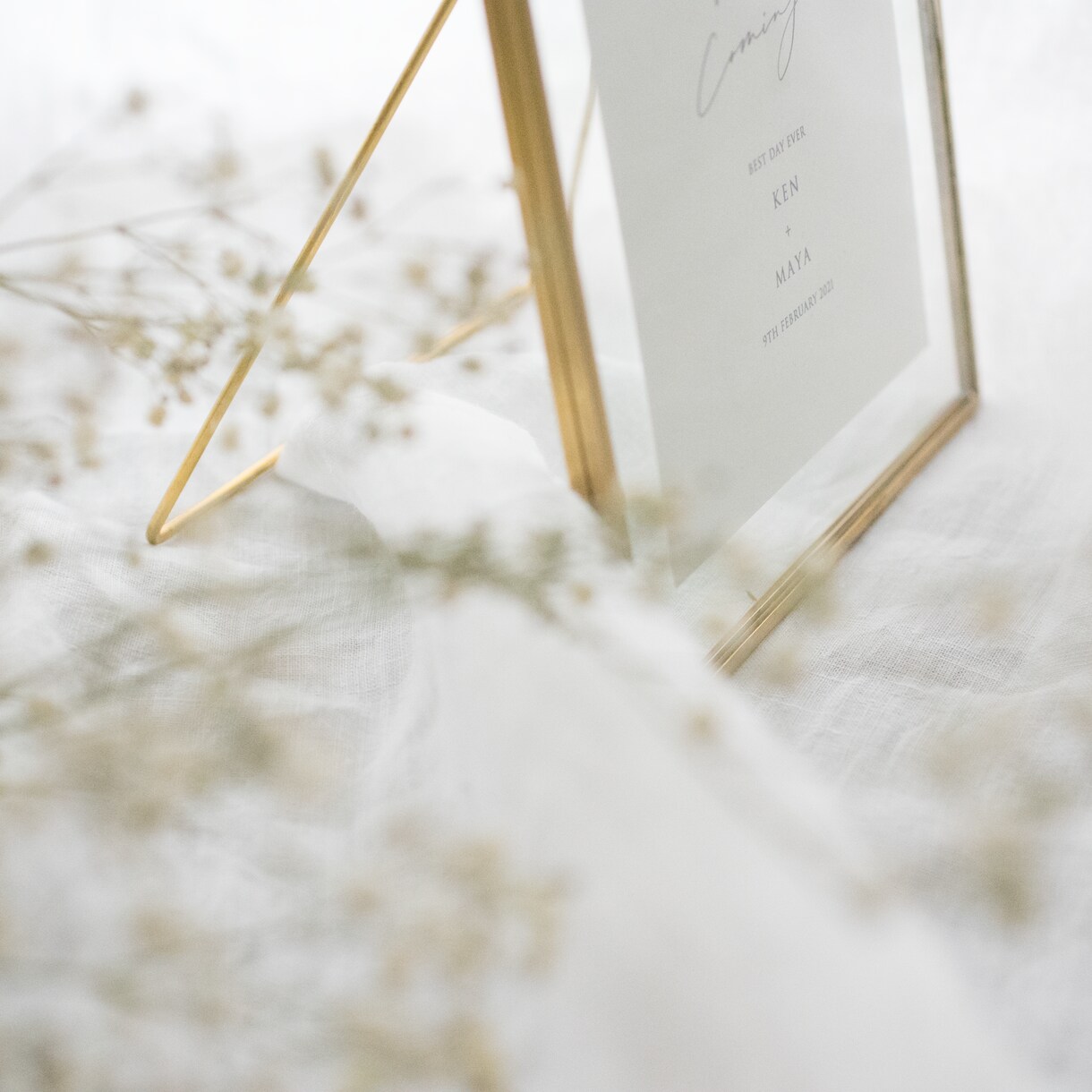 即納可能!!結婚式受付ウェルカムボード作成します 【ときめくMONO】海外センスのゴールドfフレーム MD2 イメージ4