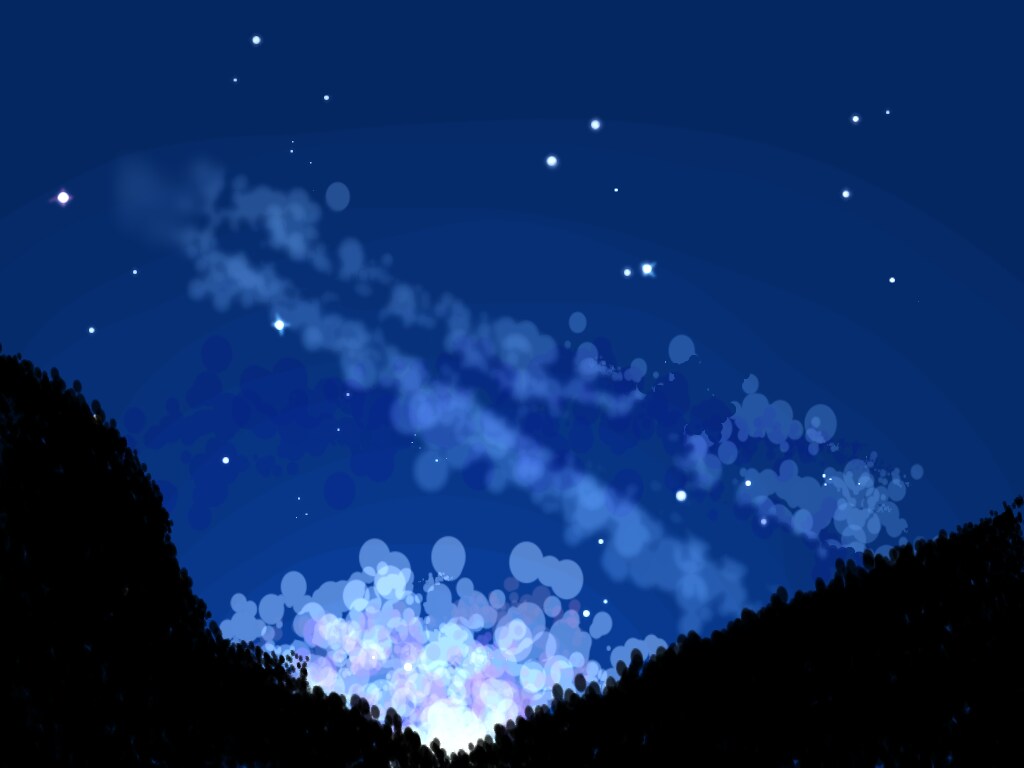 星空のイラストかきます 【商用利用可】【即日】【2枚目以降500円】 イメージ1