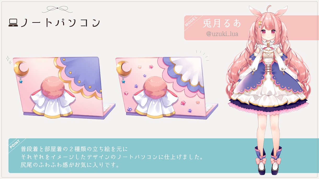 Vtuber様必見！配信素材作成します 【商用利用料込】立ち絵や三面図からオリジナル素材を作成します イメージ3