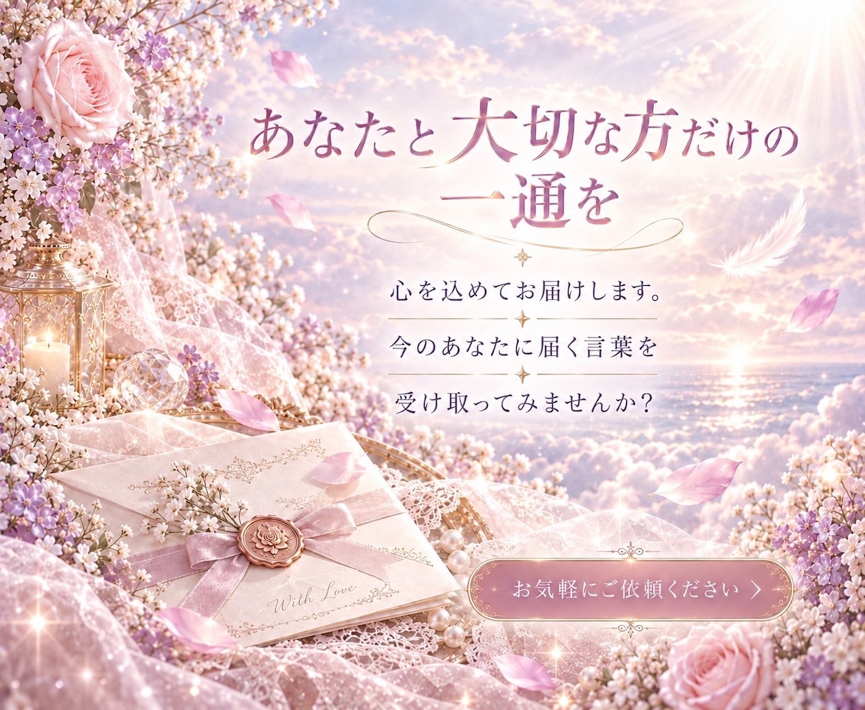 亡くなった方からあなたへの想いを手紙でお伝えします 大切なあの方の想いを、心に寄り添う言葉でお届けします イメージ10