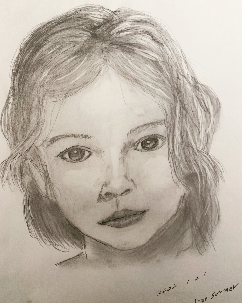 似顔絵やお好みの写真を鉛筆画で仕上げます 模写鉛筆画で独特の雰囲気をお届けします イメージ3
