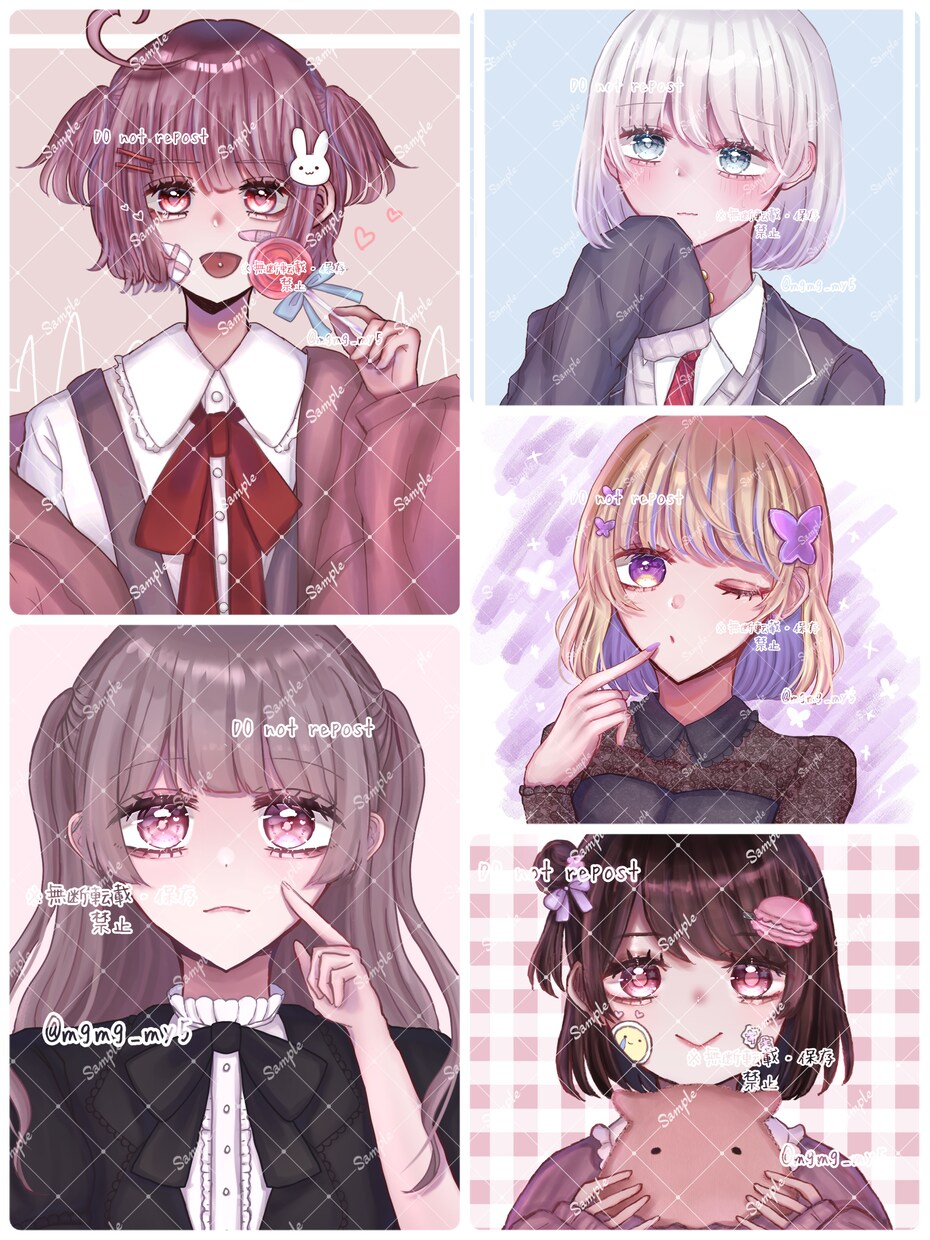 キラキラ瞳のときめくイラストをお描きします アイコンから全身イラストまでぜひお任せください！ イメージ9