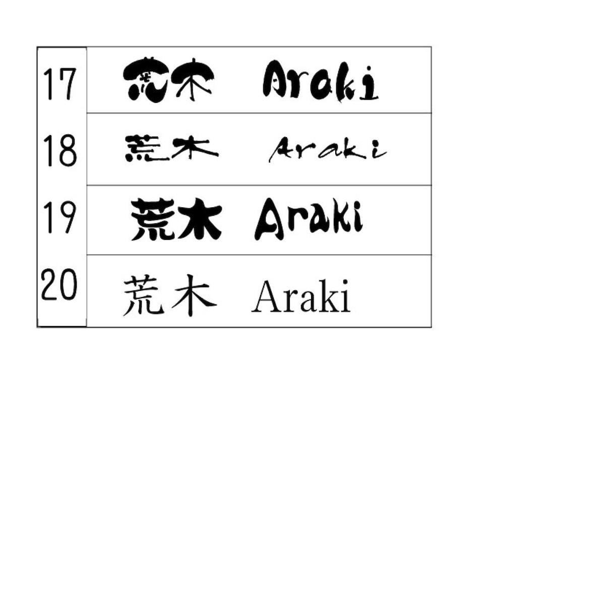 ポスト表札＊ナチュラルなデザイン表札おつくりします ポスト・郵便受けにおすすめサイズ♪プレート・デザイン豊富★ イメージ8