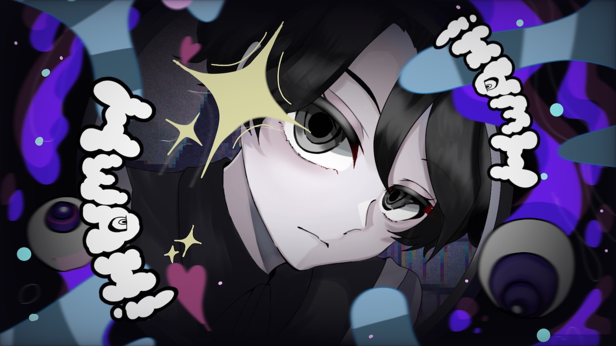 歌ってみた動画・一枚絵も！サムネ等イラスト描きます VTuberも必見！MV用・サムネイル・一枚絵・ミニキャラ イメージ8