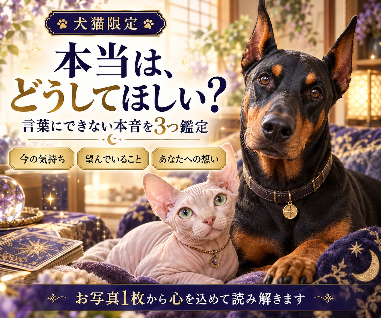 ペットの気持ち・本音を霊視タロットで丁寧に占います 犬猫限定｜今の本音・望み・飼い主様への想いを丁寧にお届け イメージ10