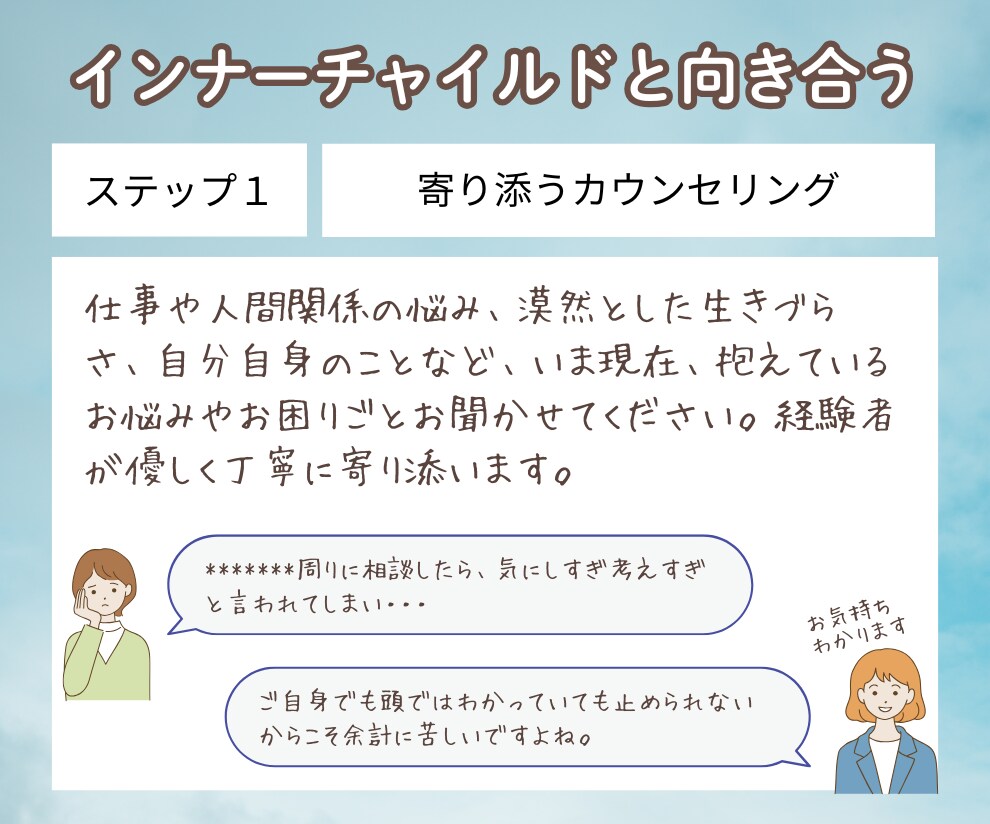 自分とつながるインナーチャイルドの旅サポートします 対話による気づきのセラピー/愛着障害/トラウマ/心のブロック イメージ3
