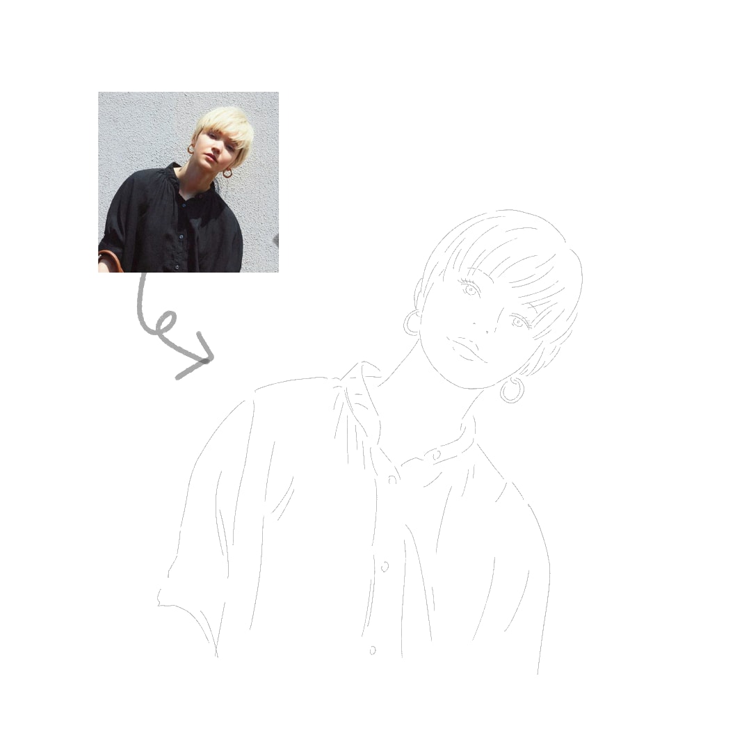 写真からゆるーい似顔絵をかきます あなたのお顔をアイコンに。恥ずかしくない薄さで。 イメージ2