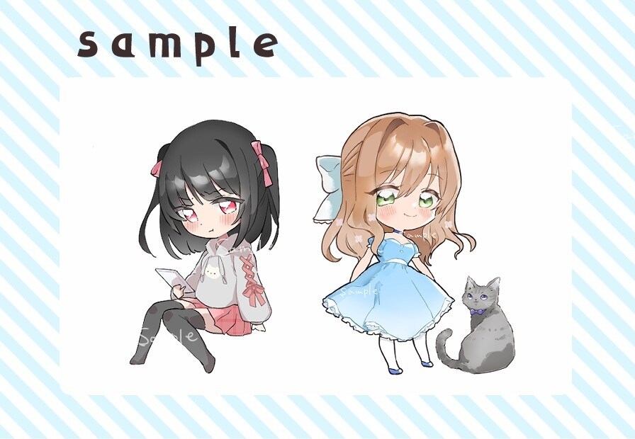かわいいデフォルメイラスト描きます ブログ、SNSアイコン、グッズ、鑑賞、プレゼントなどに！ イメージ7