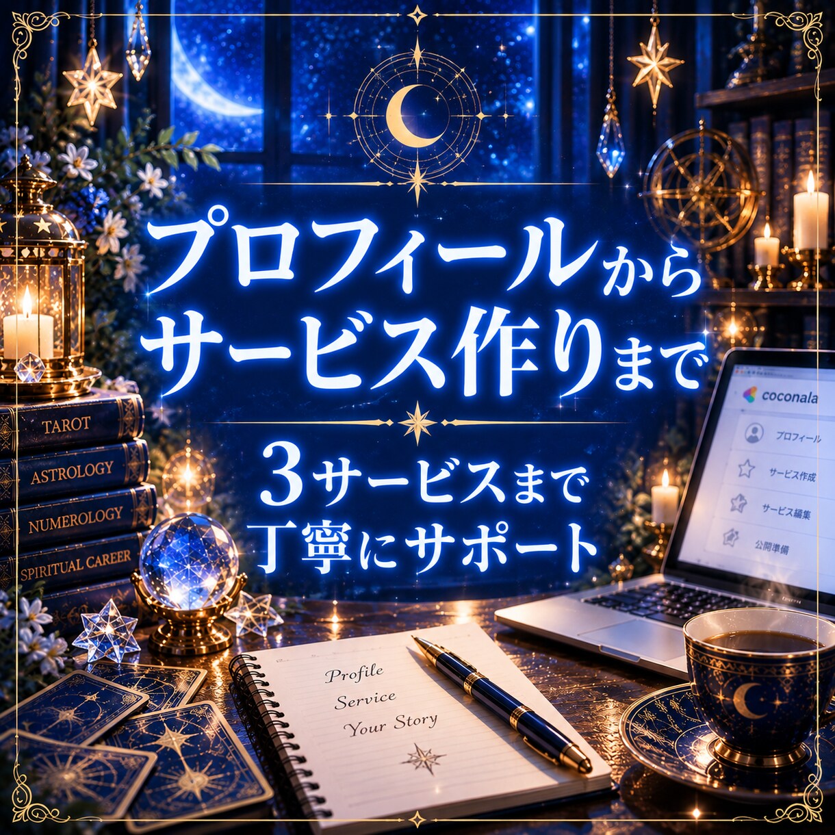 ココナラ占いのスタートを丁寧にサポートします 初心者歓迎！プロフィール・サービス作りを一緒に整えます イメージ3