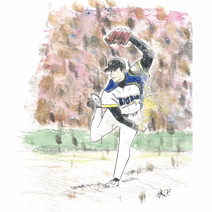 野球(スポーツ全般)のイラストや似顔絵を描きます 色鉛筆で描いた手書きのイラストなど イメージ6