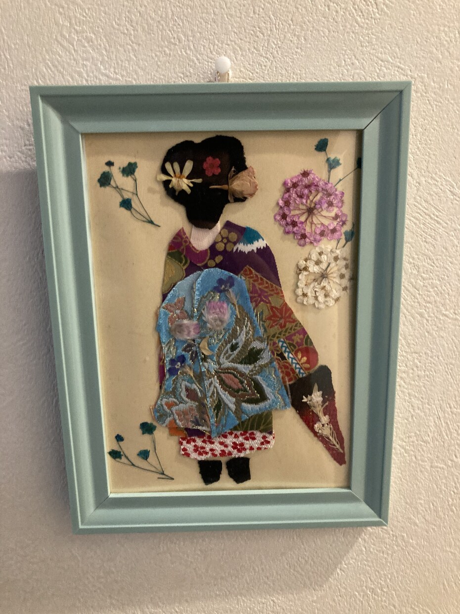 布と押し花の融合アートをつくります 布と押し花を使ってあなただけのオリジナル作品 イメージ1