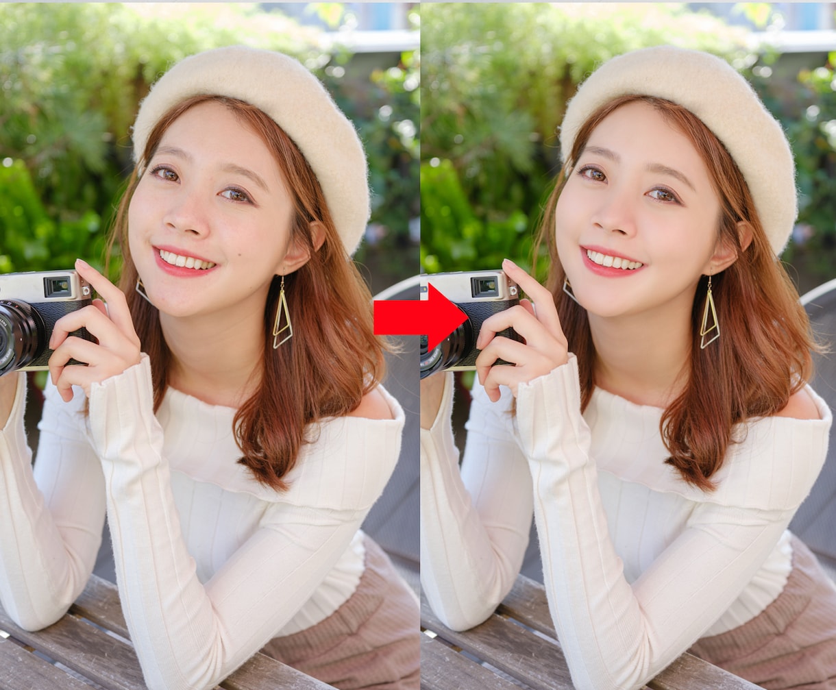 婚活・お見合い写真自然に盛ります 元美容師が肌ツルツル&小顔にレタッチ 1枚1500円 イメージ3
