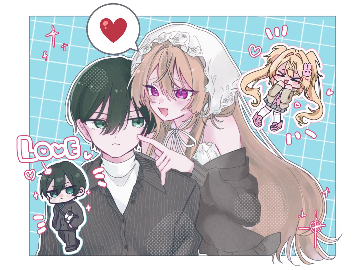 イラストを制作します 夢絵、オリジナルキャラ、ペアイラスト大歓迎！ イメージ3