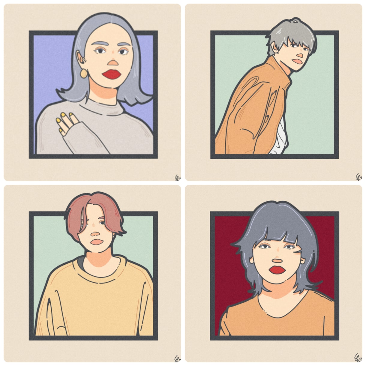 あなたの空気感を反映したポップなイラストを描きます 【最短2日！】お洒落なアイコンを、一点ものでお届けします。 イメージ1