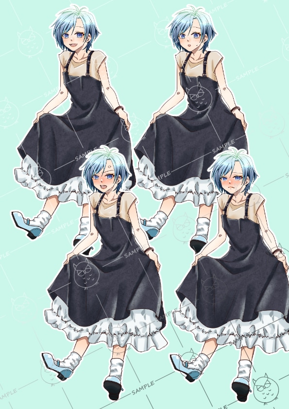 完成品！女の子の一点ものの立ち絵販売いたします オリジナルショートカットの女の子。IRIAM動作確認済み イメージ3