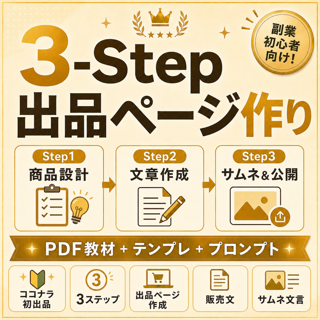 ココナラ初出品向けPDF教材を販売します ココナラ初出品の文章・FAQ・サムネ文言まで作れるPDFです イメージ7