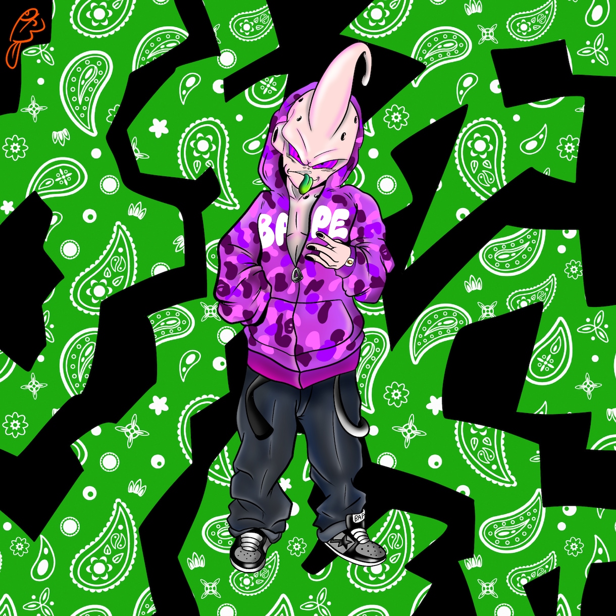服のデザインや、グッズのイラストを承ってます POPで可愛いヒップホップ系のイラスト イメージ8