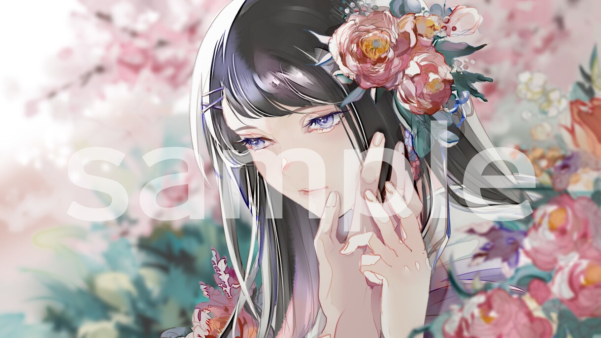 サムネ・アイコン・ヘッダー等のイラスト描きます キャラクターに合わせてオーダーメイドでお花盛りできます！ イメージ7