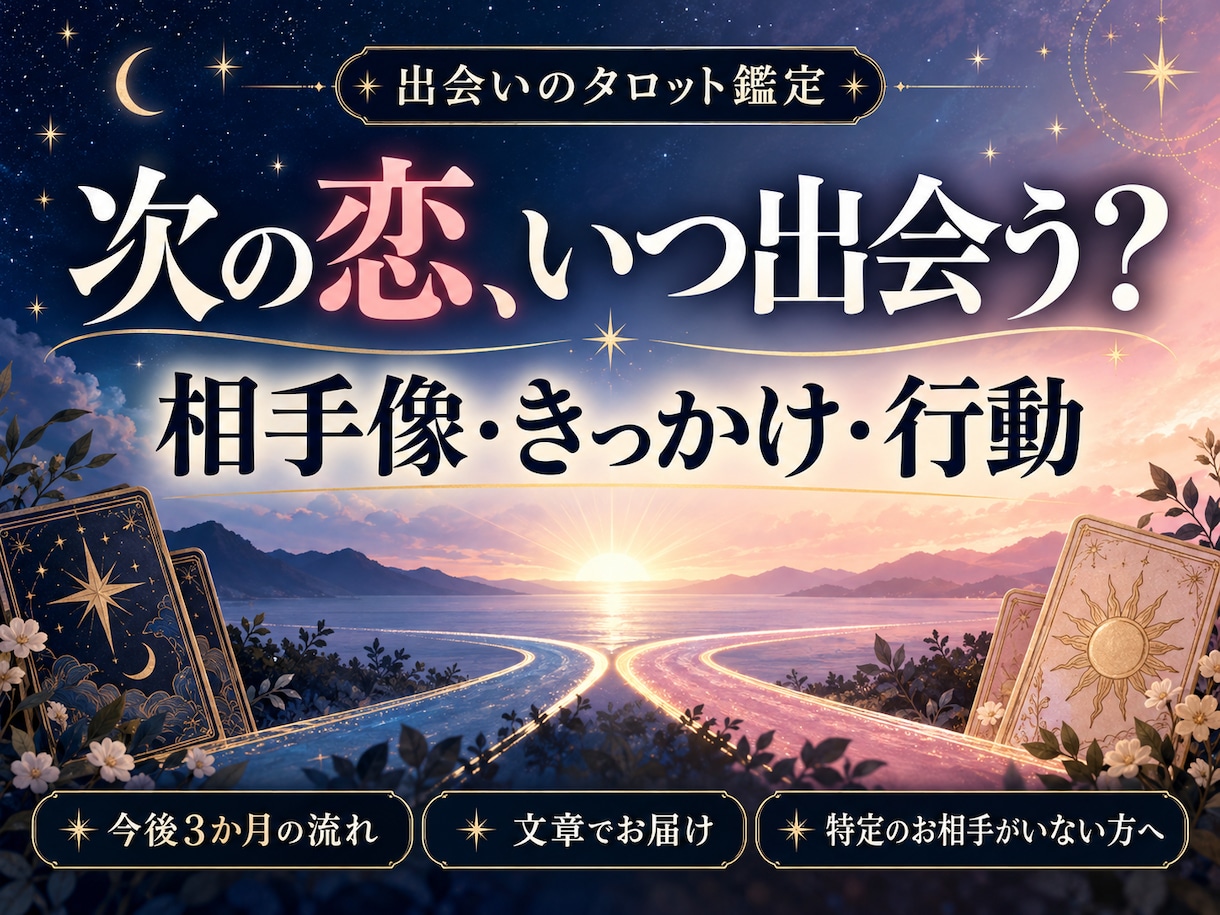 次の恋の出会いと相手の特徴をタロットで占います 出会う時期・相手像・ご縁を育てる行動を文章で イメージ1